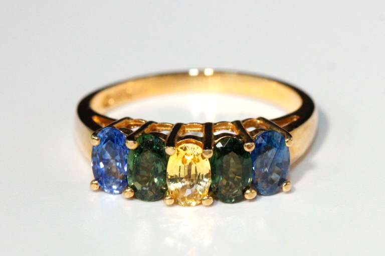 Sparkling Sapphire Ring in 14k