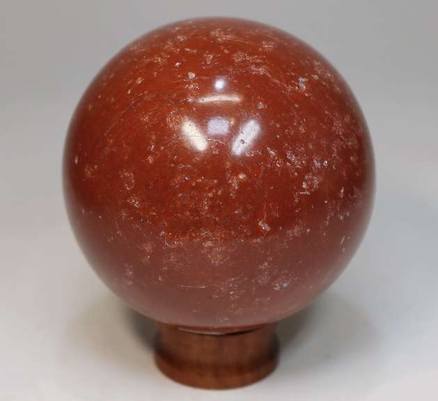 Attention grabbing 1,749ct Red Jasper sphere