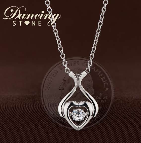 Guardian of love platinum over 925 Silver Pendant