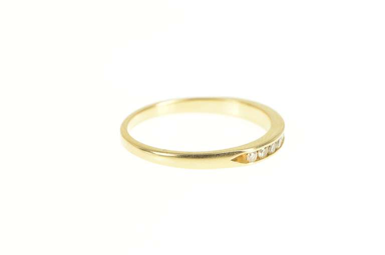 14K Yellow Gold 0.24 Ctw Diamond Channel Wedding Band Ring
