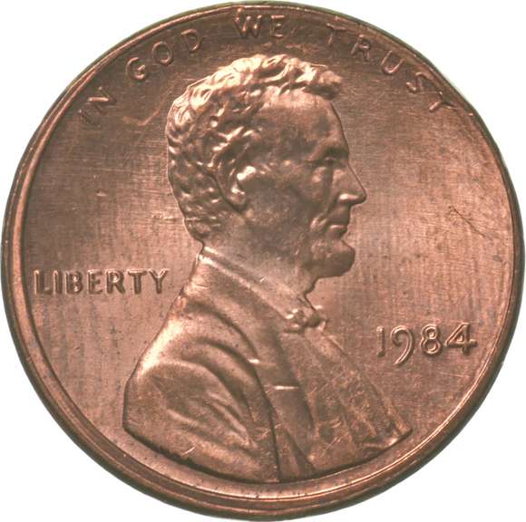 1984 Lincoln Memorial Cent Double Die Obverse