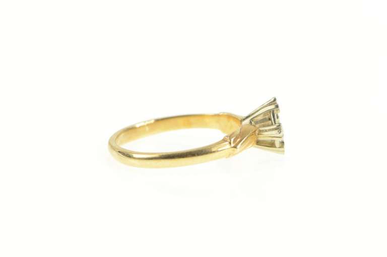 14K Yellow Gold 3.9mm Setting Vintage NOS 1950's Engagement Ring