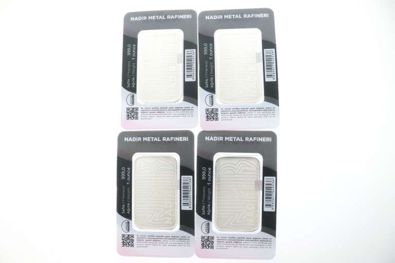 Four Set Pure .999 Silver Bars