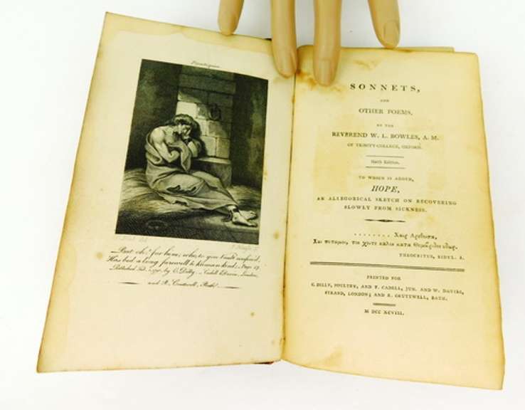 1798 Sonnets & Other Poems Antique Book