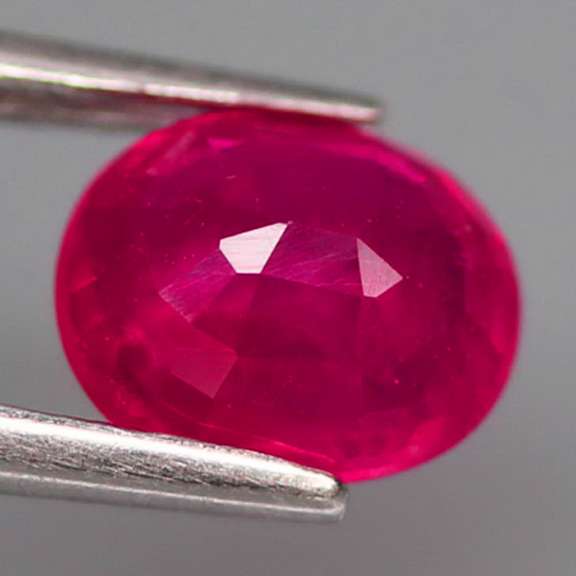 Fantastic 1.78ct oval cut rich blood red Ruby