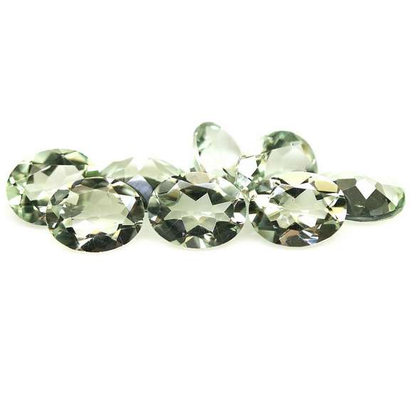 Gorgeous 12.71ct natural platinum green Amethyst set