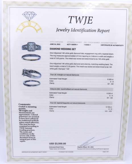 Majestic White Gold 1ctw Diamond Bridal Set