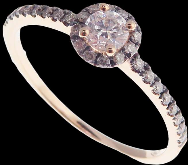 Sweet 18kt Rose Gold Diamond Ring