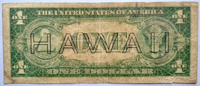 $1 1935 A Hawaii Emergency Issue Silver Certificate Fr2300