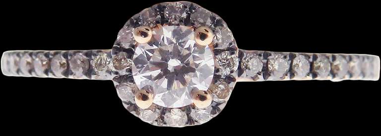 Sweet 18kt Rose Gold Diamond Ring