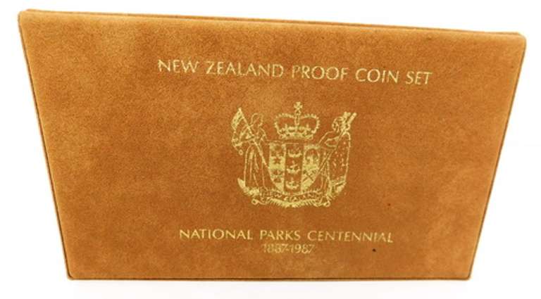 New Zealand 1987 Proof Coin Set w/Silver Dollar