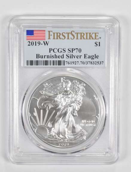 SP70 2019-W American Burnished Silver Eagle First Strike - Graded PCGS