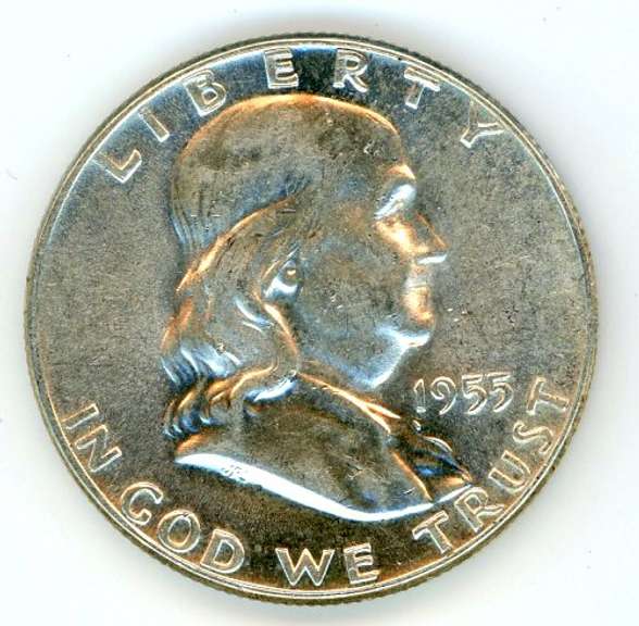 1955 Franklin Silver Half Dollar