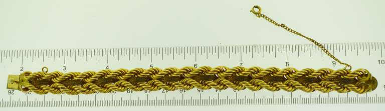 12KT Yellow Gold Filled Double Rope Chain Bracelet