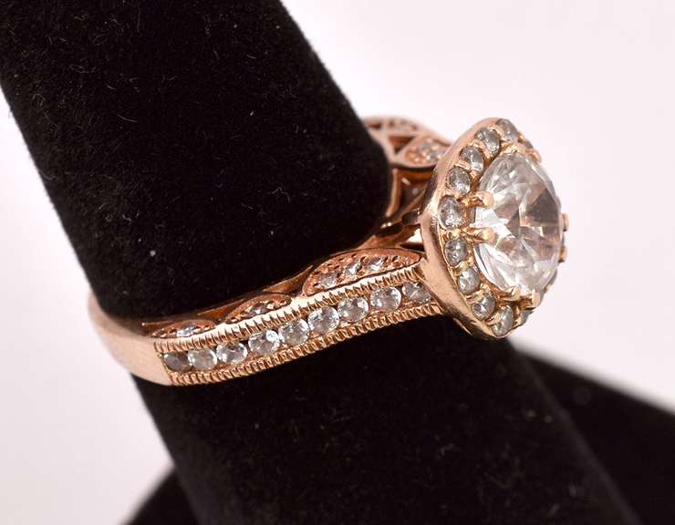Incredible White Sapphire Ring in 14K Rose Gold