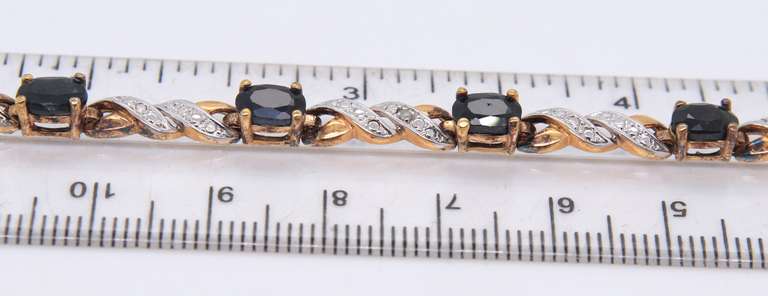 Lot of 2 Vintage Sterling Silver Cubic Zirconia Tennis Bracelets