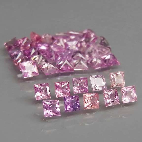 Radiant princess cut! Unheated! 3.46ct Sapphire set!