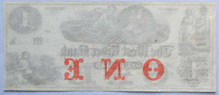 $ 1 West River Bank State of Vermont Jamaica 1860 S Coin Note