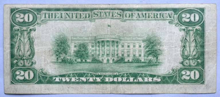 $20 Series of 1929 National Currency Note
