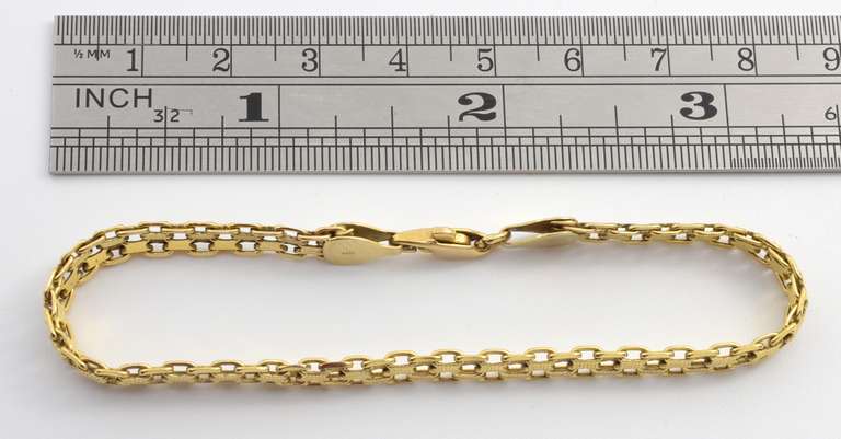 Always Popular 14k Hand Made Flat Bracelet
