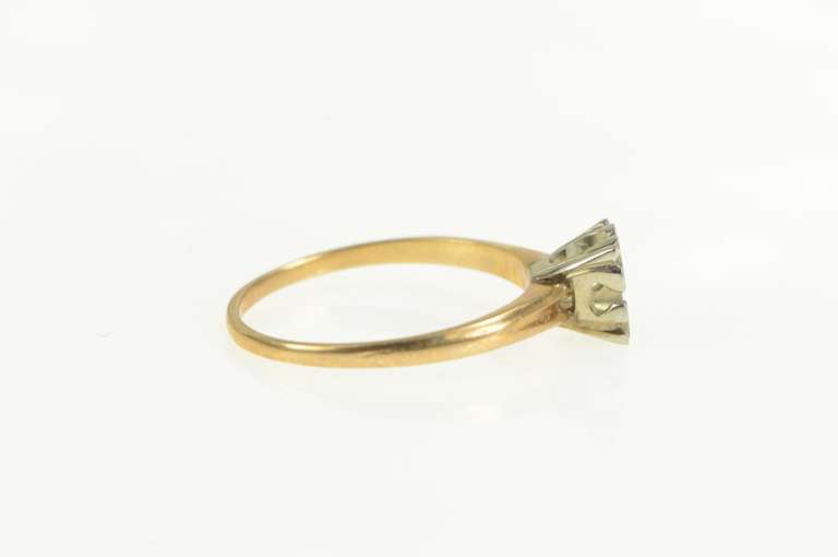 14K Yellow Gold Engagement 4.5mm Vintage NOS 1950's Setting Ring