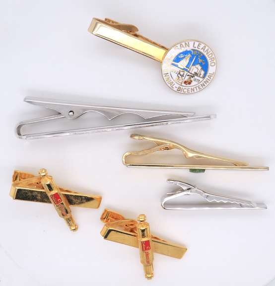 Unique Assortment of 6 Vintage-Inspired Tie Clips