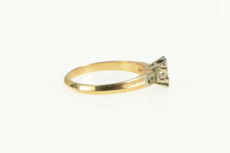 14K Yellow Gold Vintage NOS 1950's 4.5mm Engagement Setting Ring