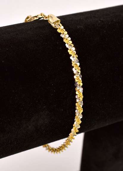 Lovely Margherita Chain Bracelet in 14K Two-tone Gold