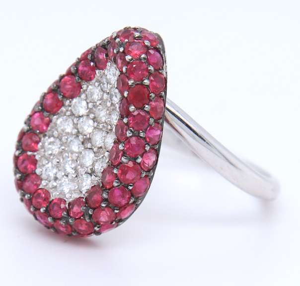 14K Solid Gold Ruby and Diamond Jewelry Set