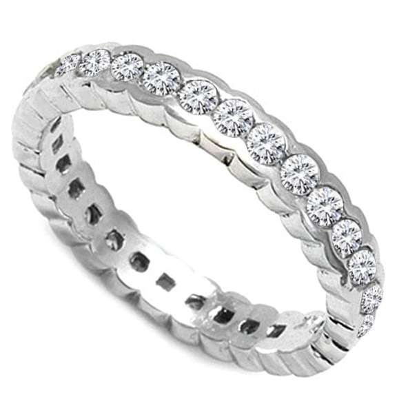 VVS CLARITY ! 1.00 CT DIAMOND MOISSANITE 10KT SOLID GOLD WEDDING RING