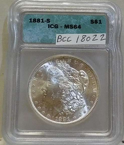 1881-S Morgan Dollar ICG MS-64