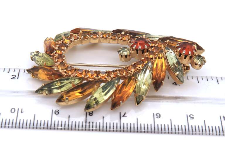 Multi Color Costume Brooch
