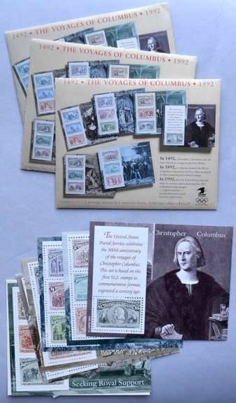 $49 Face Value Voyages of Columbus 1992 Set of Six Mint NH Souvenir