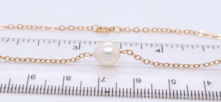 Lavish 14kt YG 7mm Fresh Water Pearl Necklace