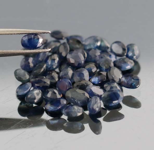 Natural 7.81ct royal blue Sapphire set