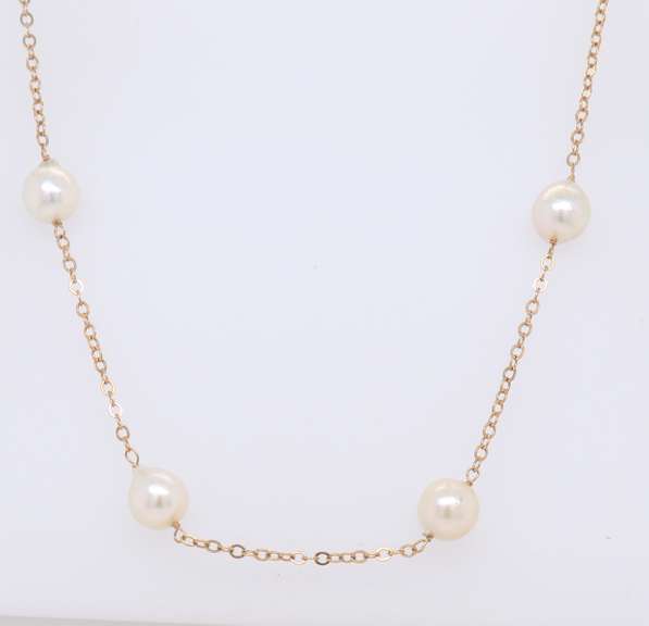 Lavish 14kt YG 7mm Fresh Water Pearl Necklace