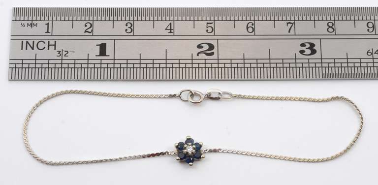 Sweet Little White Gold & Sapphire Bracelet