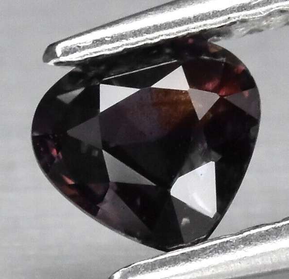 UNHEATED! .46ct violet Songean Sapphire heart