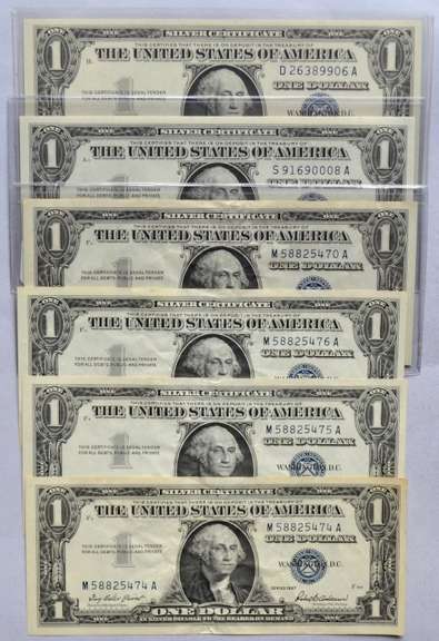 10 CH CU $1 1957 Silver Certificates