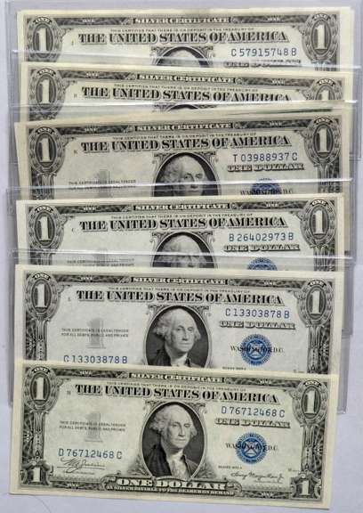 9 Slider 1935 a $1 Silver Certificates