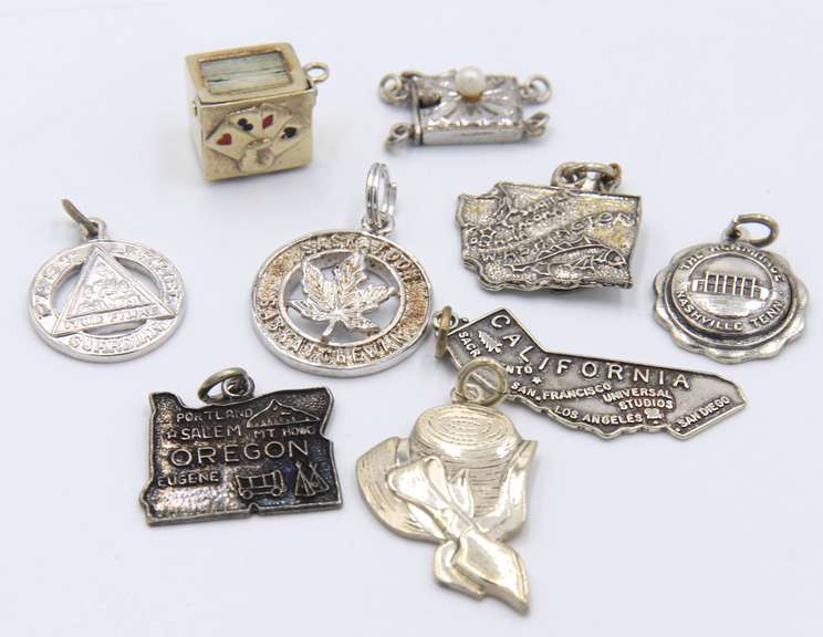 Group Lot of Vintage Sterling Silver Charms