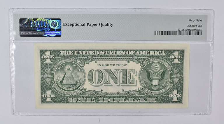 1957-B $1 Silver Cert. Fr# 1621 (WA Block) PMG 68 EPQ Superb Gem UNC