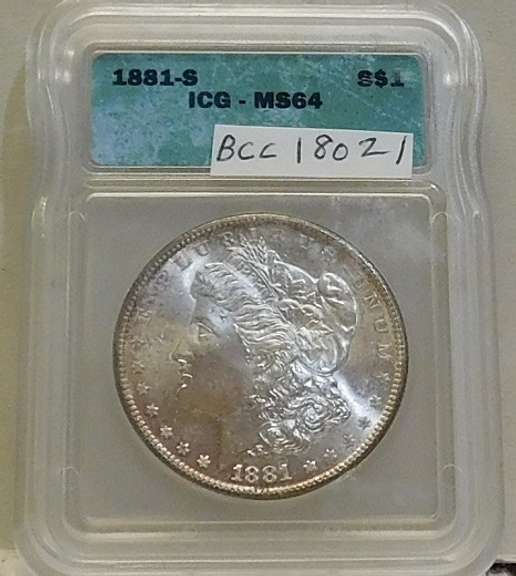 1881-S Morgan Dollar ICG MS-64