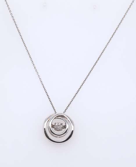 Sterling Silver Cubic Zirconia Pendant on Chain