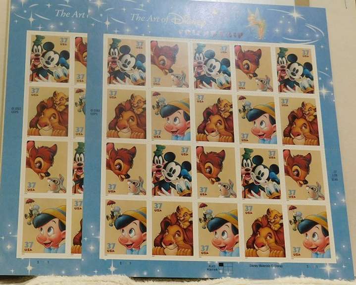 Stamp Sheets: 2 ea Disney, Friendship $14.80