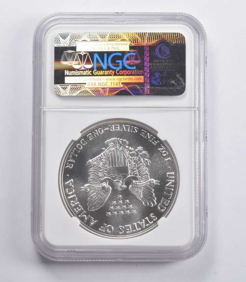 MS70 1987 American Silver Eagle NGC
