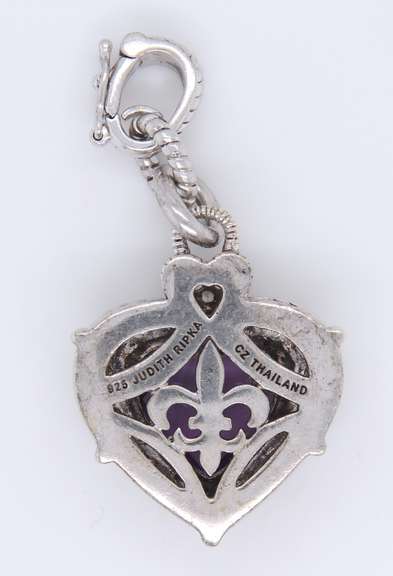 Judith Ripka Amethyst Heart Pendant