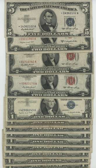 Scarcer lot of 23 assorted Small Size STAR notes