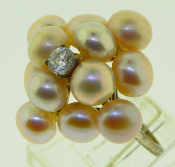 Sterling Silver Pearl Cluster Ring