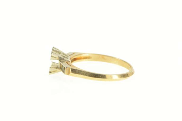 14K Yellow Gold 4.9mm Vintage NOS 1950's Engagement Setting Ring
